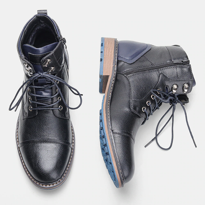 Funki Findz | Boots | Men's Faux Leather Retro Ankle Dress Boot