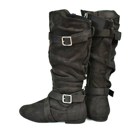 Funki Findz | Boots | Women's Line Dance Buckle Flat Boots