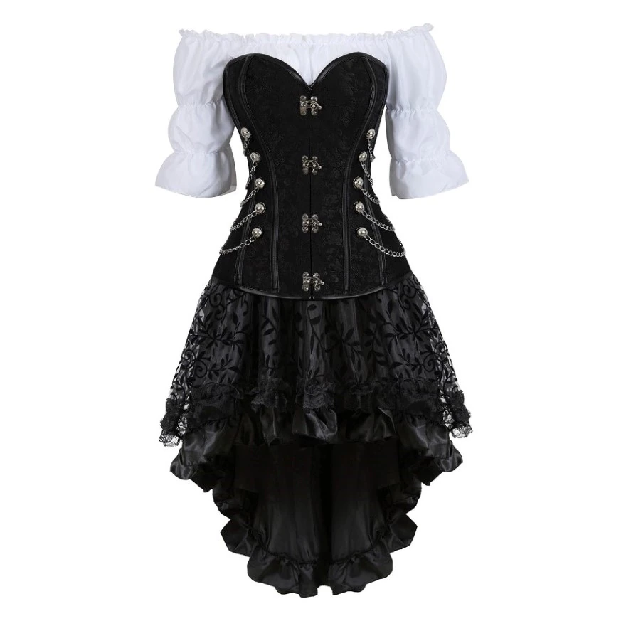 Funki Findz | Dresses | Women's Steampunk Top Corset Skirt Set