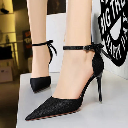 Funki Findz | Shoes | Women's Glitter Bow Knot Strappy Heels