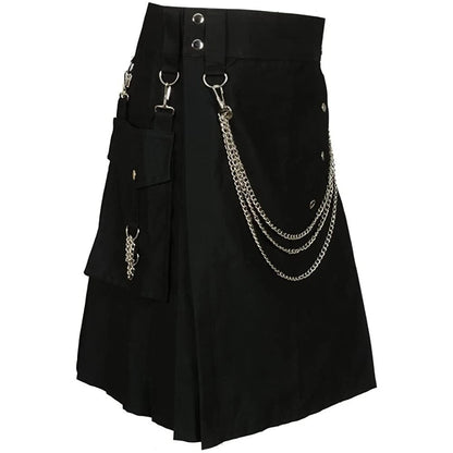 Funki Findz | Skirts | Men's Gothic Kendo Pocket Chain Link Kilts