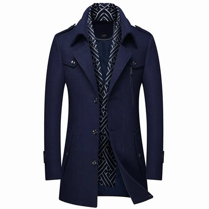 Funki Findz | Jackets | Men's Winter Woolen Long Trench Coat