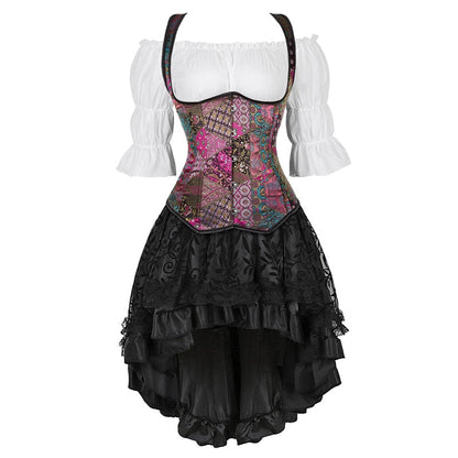 Funki Findz | Dresses | Women's Steampunk Top Corset Skirt Set