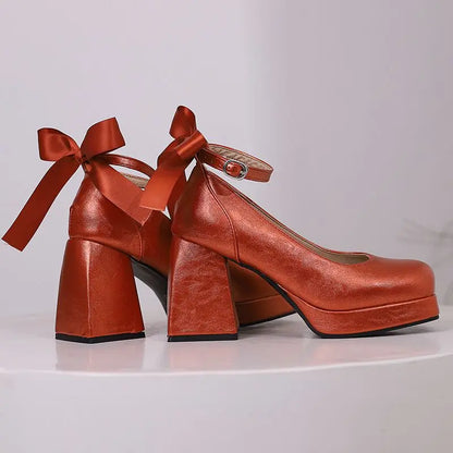 Funki Findz | Shoes | Women's Square Toe Block Heel Platforms