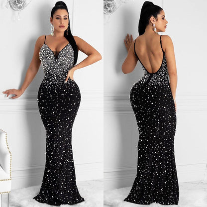 Funki Findz | Dresses | Women's Beaded Pearl Bodycon Dress
