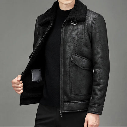 Funki Findz | Jackets | Men's Faux Leather Warm Fashion Jacket