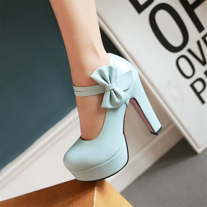 Funki Findz | Shoes | Women's Cute Ankle Bow Wedding Heels