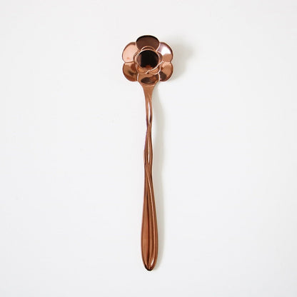 Funki Findz | Spoons | Vintage Gold Flower Coffee Spoons 8 Pcs
