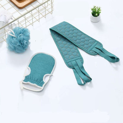 Funki Findz | Back Scrubber | Loofah Sponge Bath Brush Set 3Pc