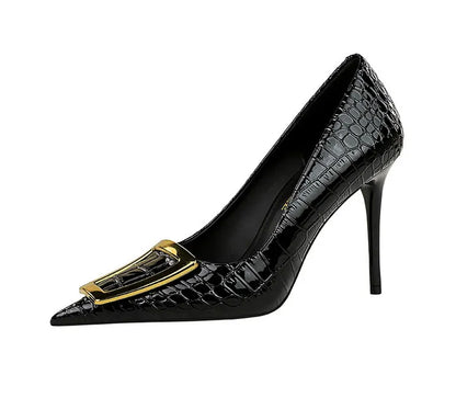 Funki Findz | Shoes | Women's Metal Buckle Pointed Toe Pumps