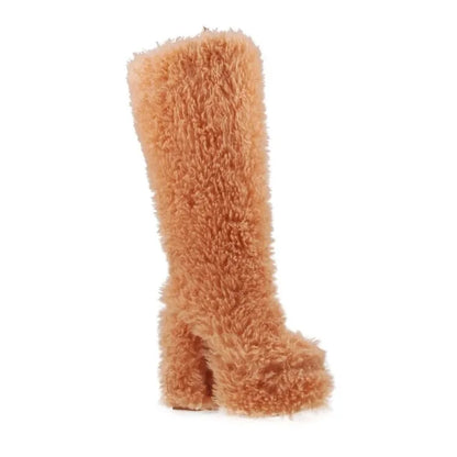Funki Findz | Boots | Women's Fuzzy Faux Wool Platform Boots