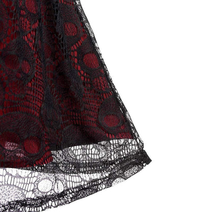 Funki Findz | Dresses | Women's Gothic Skull Lace Mini Dress