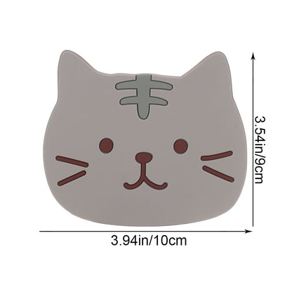 Funki Findz | Coasters | Cute Cartoon Cat Face Cup Mats 6 Pcs