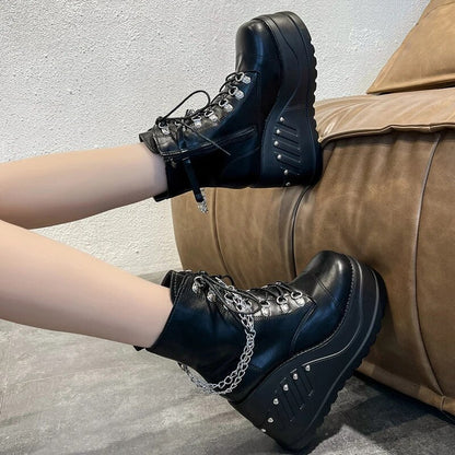 Funki Findz | Boots | Women's Gothic Punk Platform Ankle Boots