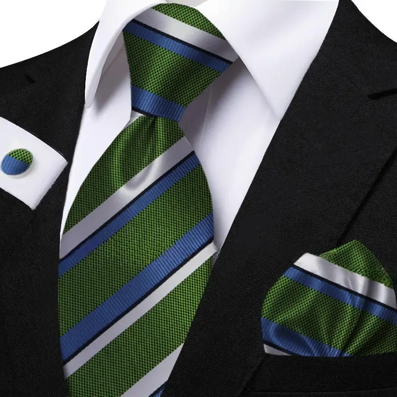 Funki Findz | Neckties | Men's Classic Striped Jacquard Tie Set