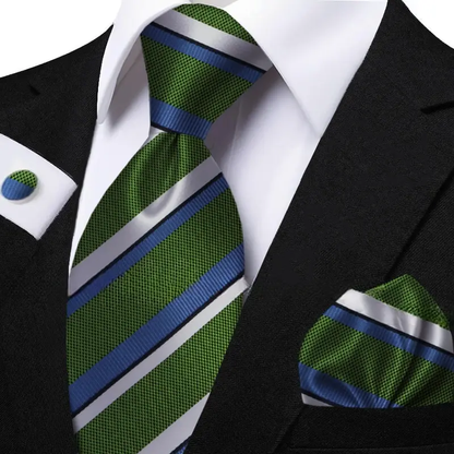 Funki Findz | Neckties | Men's Classic Striped Jacquard Tie Set