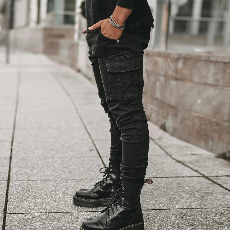 Funki Findz | Pants | Men's Stretch Slim Fit Cargo Skinny Jeans