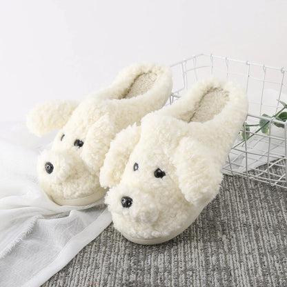 Funki Findz | Shoes | Women's Fluffy Cartoon Dog Fur Slippers