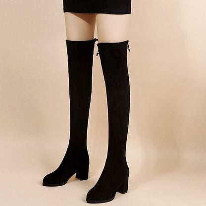 Funki Findz | Boots | Women's Thigh High Block Heel Boots 4|6|8