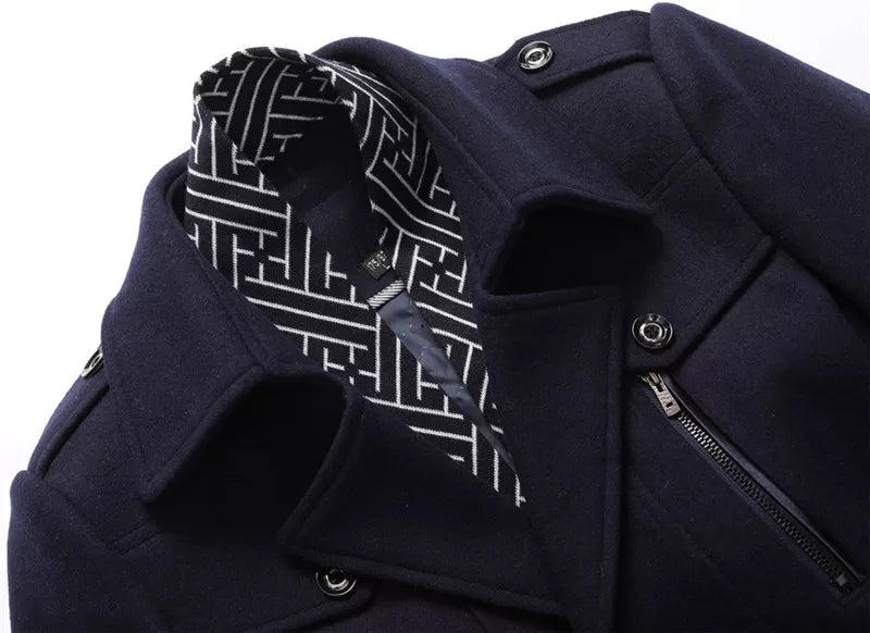 Funki Findz | Jackets | Men's Winter Woolen Long Trench Coat