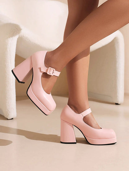 Funki Findz | Shoes | Women's Chunky Heel Platform Mary Janes