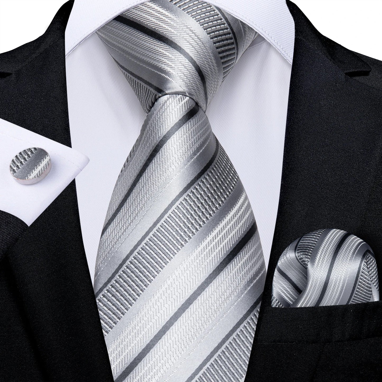 Funki Findz | Neckties | Men's Premium Fashion Silk 3Pcs Tie Set