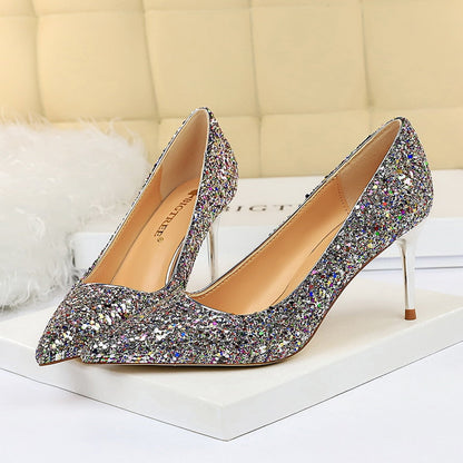 Funki Findz | Shoes | Women's High Heel Glitter Prom Pumps