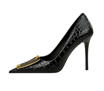 Funki Findz | Shoes | Women's Metal Buckle Pointed Toe Pumps