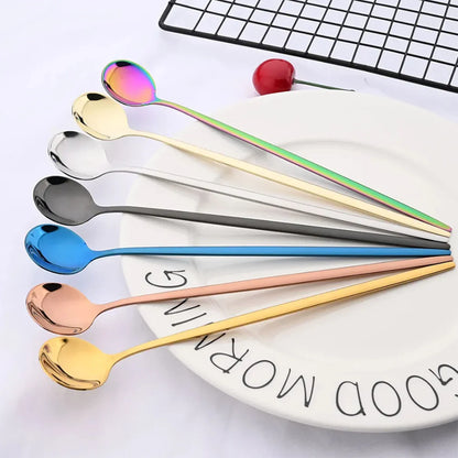 Funki Findz | Spoons | 6pcs Long Handle Ice Cream Soda Spoon