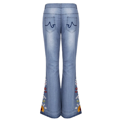 Funki Findz | Pants | Women's Boho Hippy Embroidered Jeans