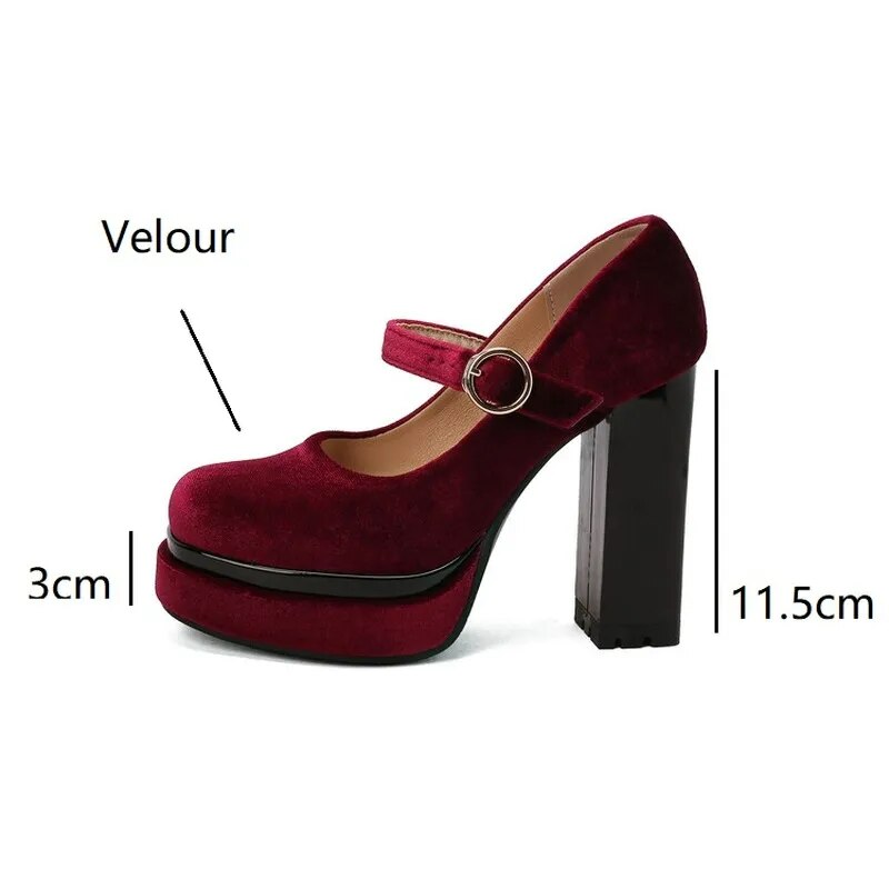 Funki Findz | Shoes | Women's Luxury Velour Mary Jane Pumps