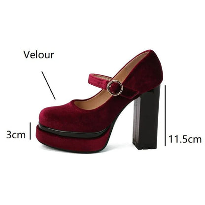 Funki Findz | Shoes | Women's Luxury Velour Mary Jane Pumps