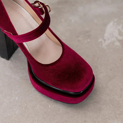 Funki Findz | Shoes | Women's Luxury Velour Mary Jane Pumps