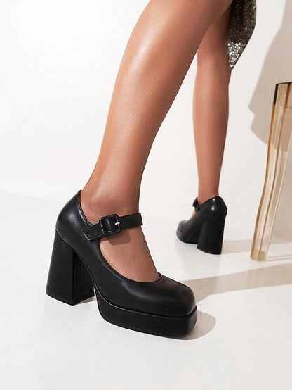 Funki Findz | Shoes | Women's Chunky Heel Platform Mary Janes