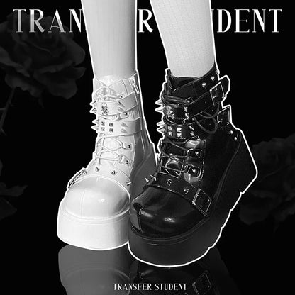 Funki Findz | Boots | Women's Gothic Platform Wedge Boots