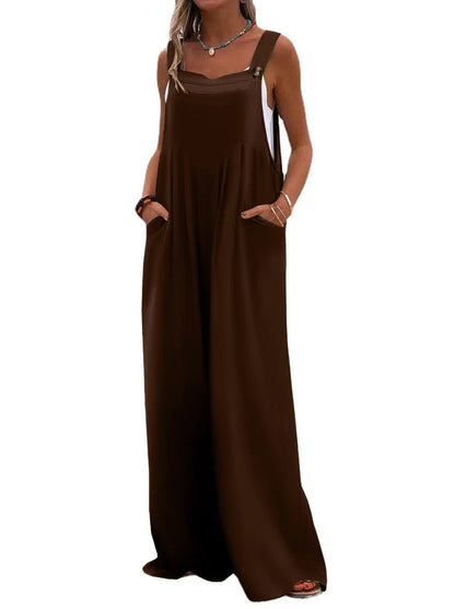 Funki Findz | Pants | Women's Elegant Wide Leg Bib Romper