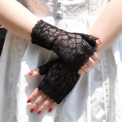 Funki Findz | Gloves | Women's Gothic Fingerless Lace Gloves