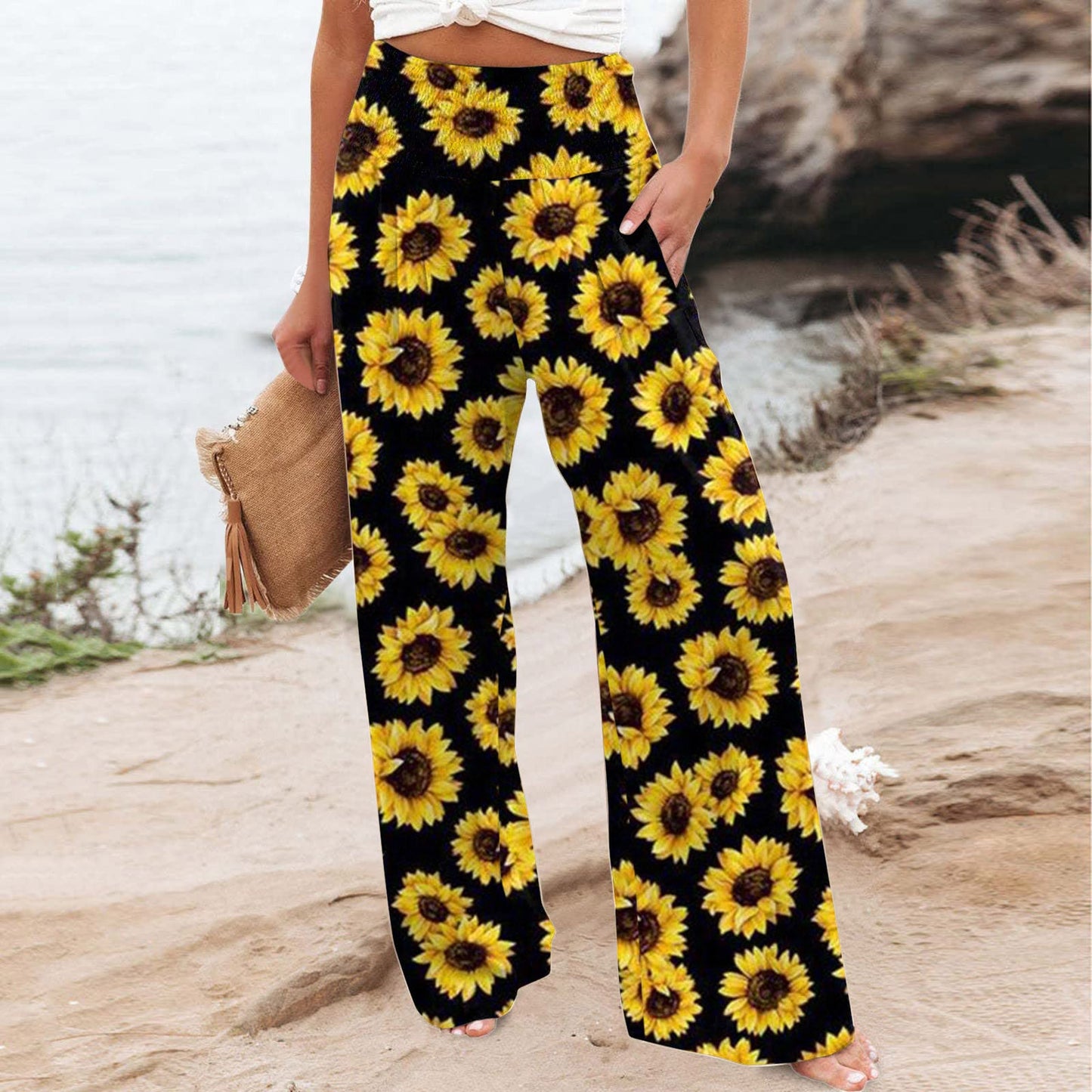Funki Findz | Pants | Women's Boho Wide Leg Long Pants