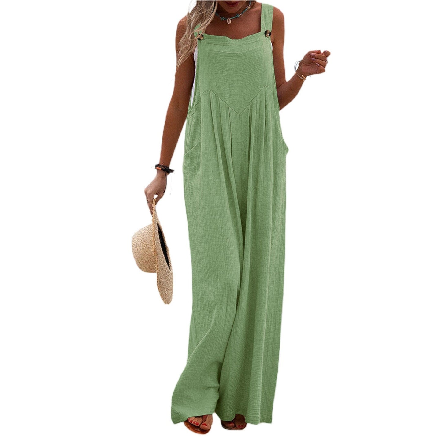 Funki Findz | Pants | Women's Elegant Wide Leg Bib Romper