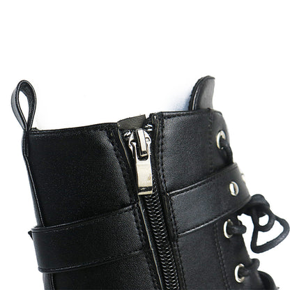 Funki Findz | Boots | Women's Punk Platform Ankle Wedge Boots