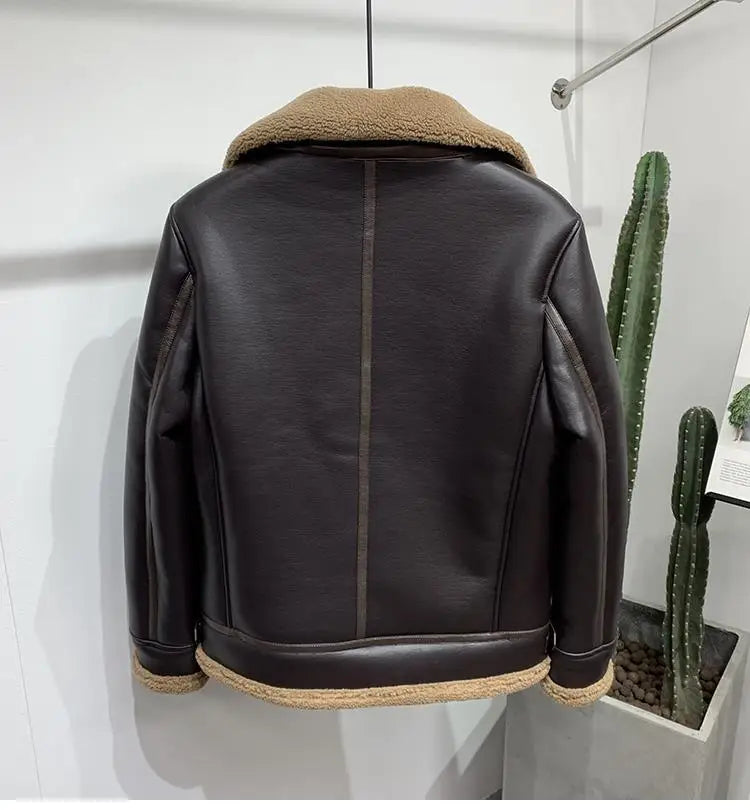 Funki Findz | Jackets | Men's Faux Leather Fleece Bomber Jacket