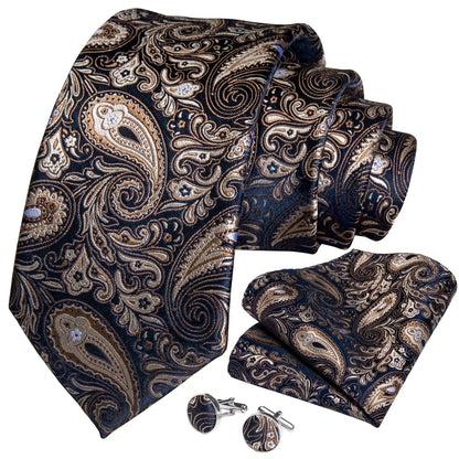 Funki Findz | Neckties | Men's 3Pcs Paisley Wedding Tie Sets