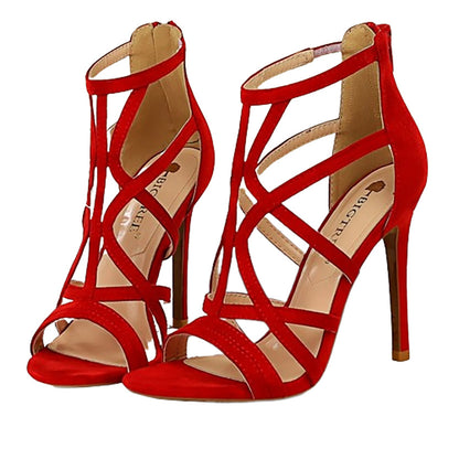 Funki Findz | Shoes | Women's Lattice High Heel Roman Sandals