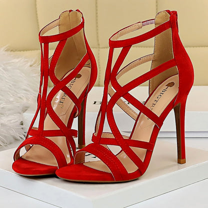 Funki Findz | Shoes | Women's Lattice High Heel Roman Sandals