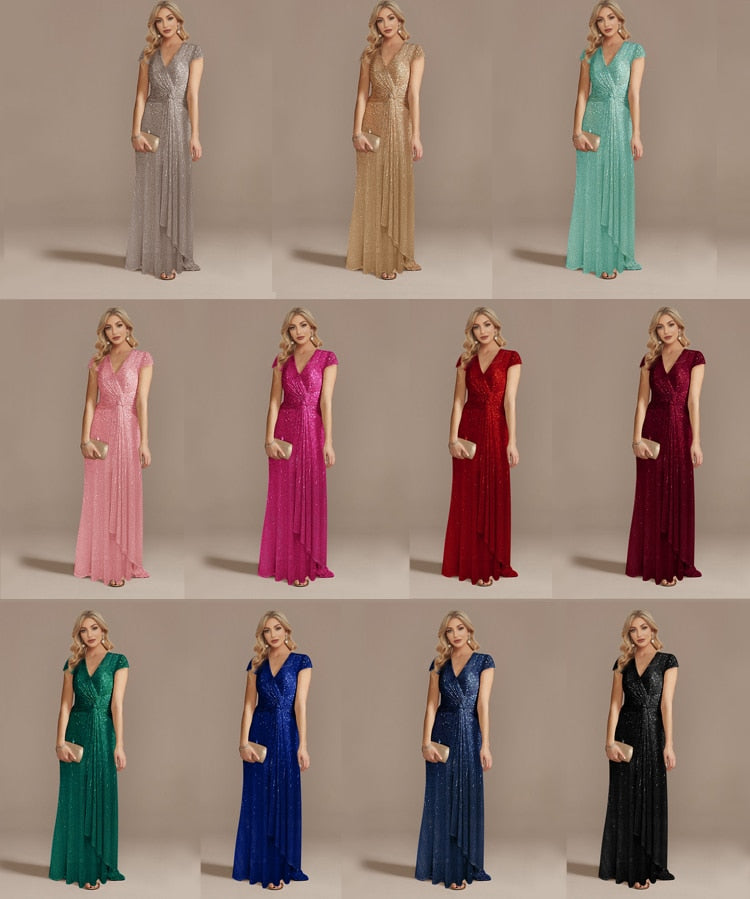 Funki Findz | Dresses | Women's Elegant Long Sequin Dress