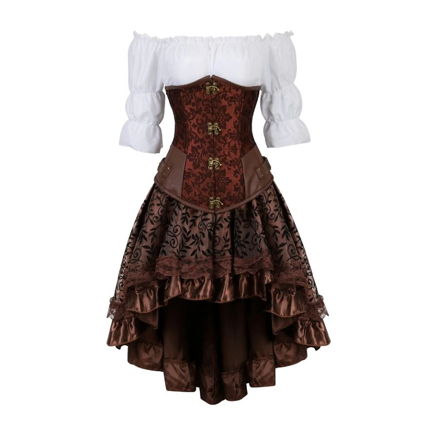 Funki Findz | Dresses | Women's Steampunk Top Corset Skirt Set