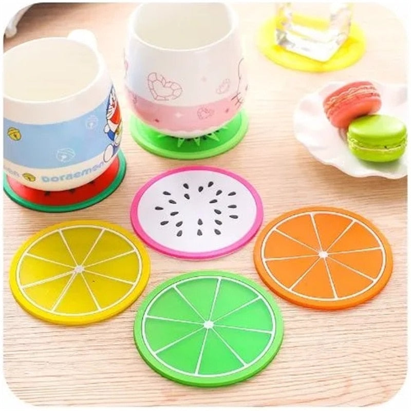 Funki Findz | Coasters | Fruit Design Drink Mats 6 | 7 Pcs Sets