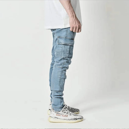 Funki Findz | Pants | Men's Stretch Slim Fit Cargo Skinny Jeans