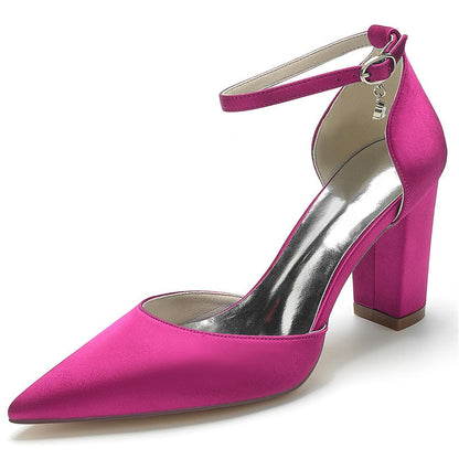 Funki Findz | Shoes | Women's Satin Block Heel Wedding Shoes