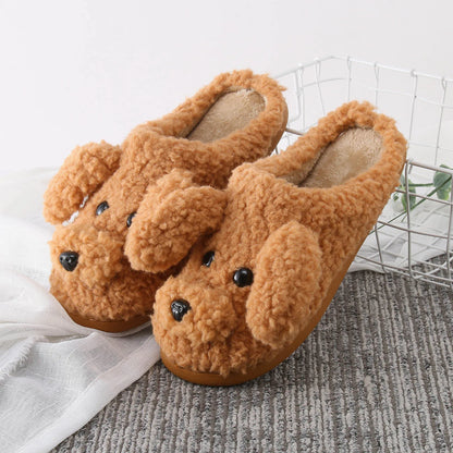 Funki Findz | Shoes | Women's Fluffy Cartoon Dog Fur Slippers